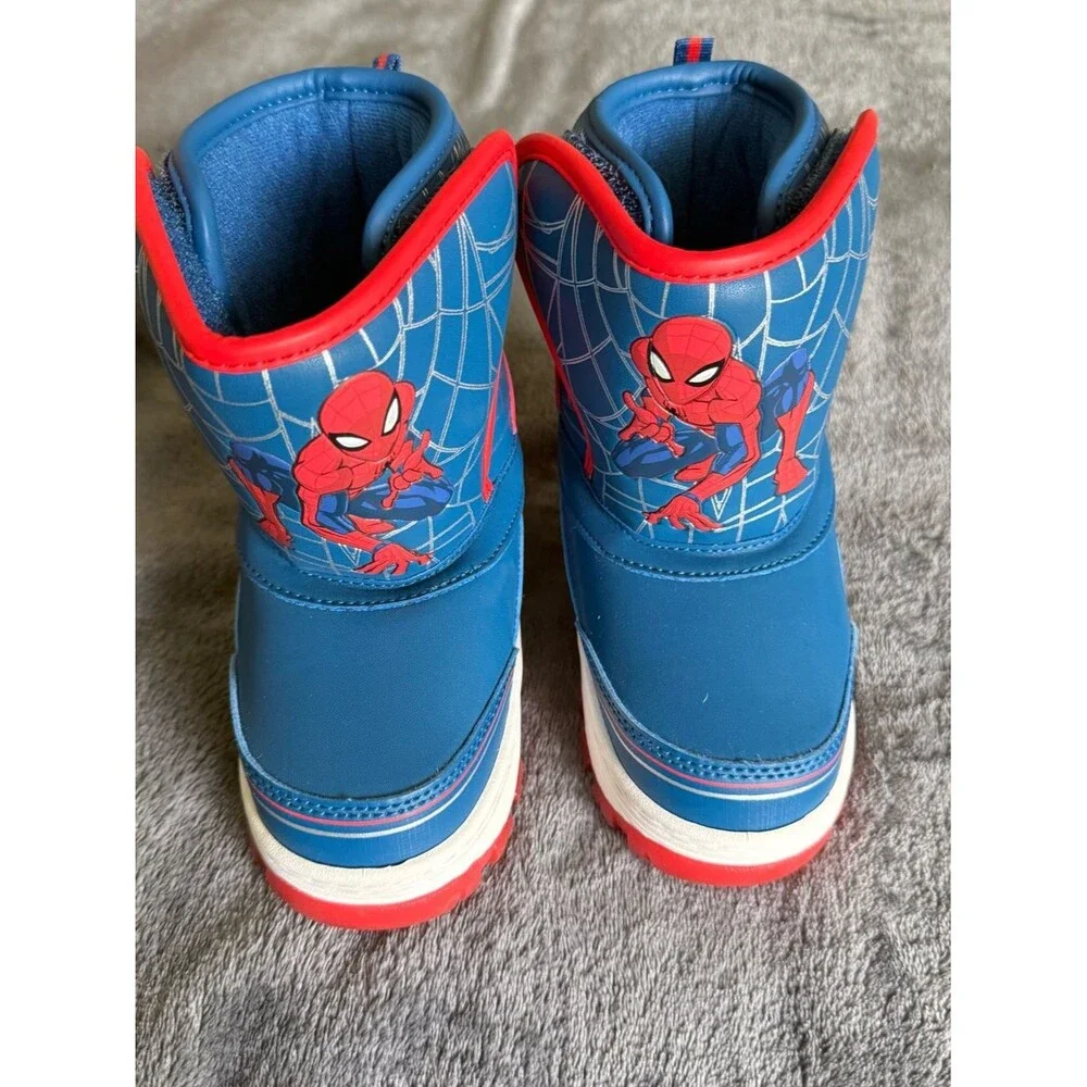 Marvel Kids Blue & Red Spider-Man Snow Boots toddler 9